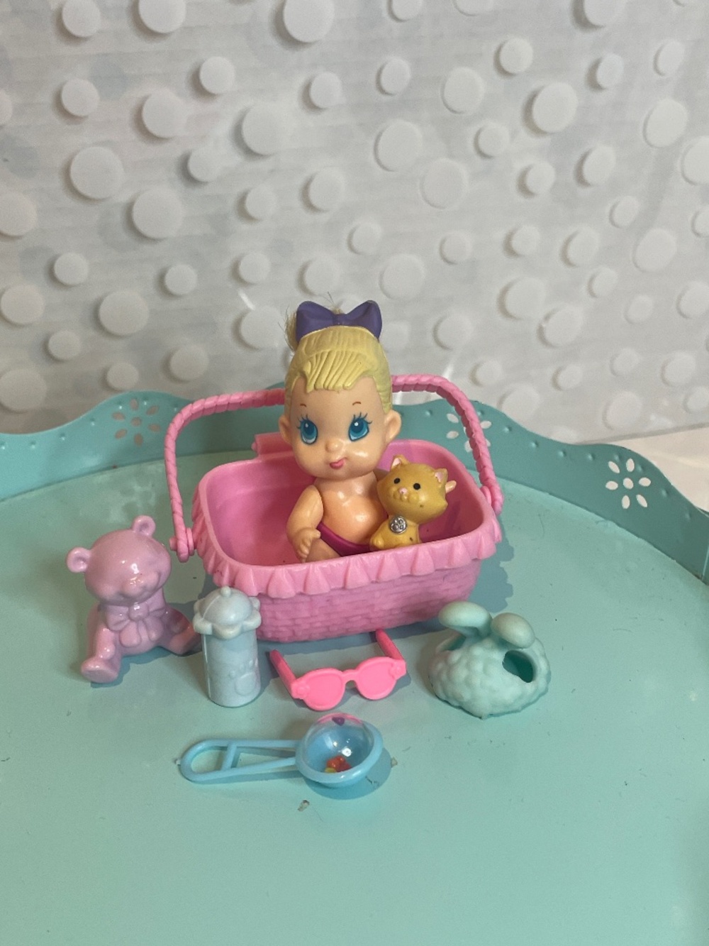 Vintage Littlest Pet Shop Baby Buddies- Snuggle n Snooze Playset